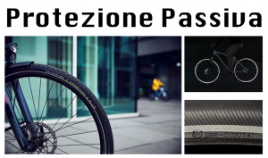 Protezione Passiva rappresentata dalla linea bianca Reflex su i Pneumatici da Bicicletta